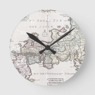 Antique Map of Japan   1769 Round Clock