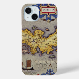 Antique Map of Japan by Mercator and Hondius iPhone 15 Case