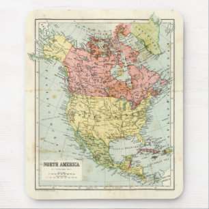 Antique map of North America Mouse Pad