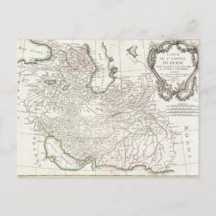 Antique Map of Persia- Iran, Afghanistan, & Iraq Postcard