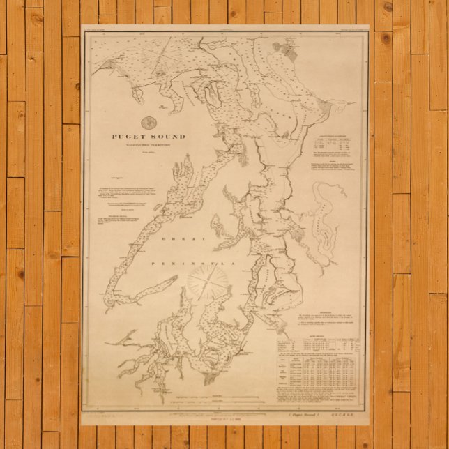 Antique map of Puget Sound Poster (Creator Uploaded)