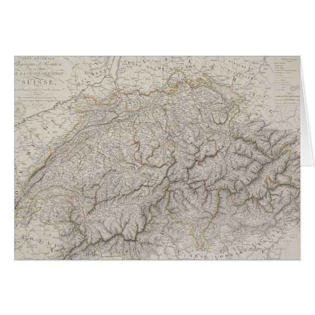 Antique Map of Switzerland (Front Horizontal)