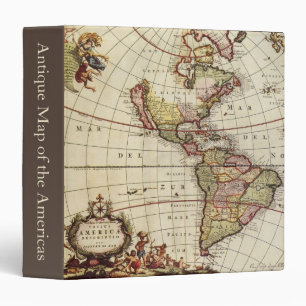 Antique Map of the Americas by Johannes De Ram Binder
