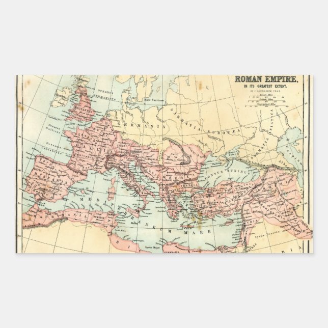 Antique map of the Roman Empire Sticker (Front)
