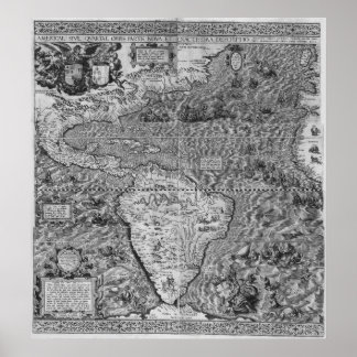 Antique Map of the World Poster