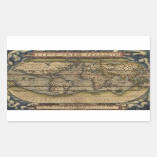 Antique Map of the World Sticker