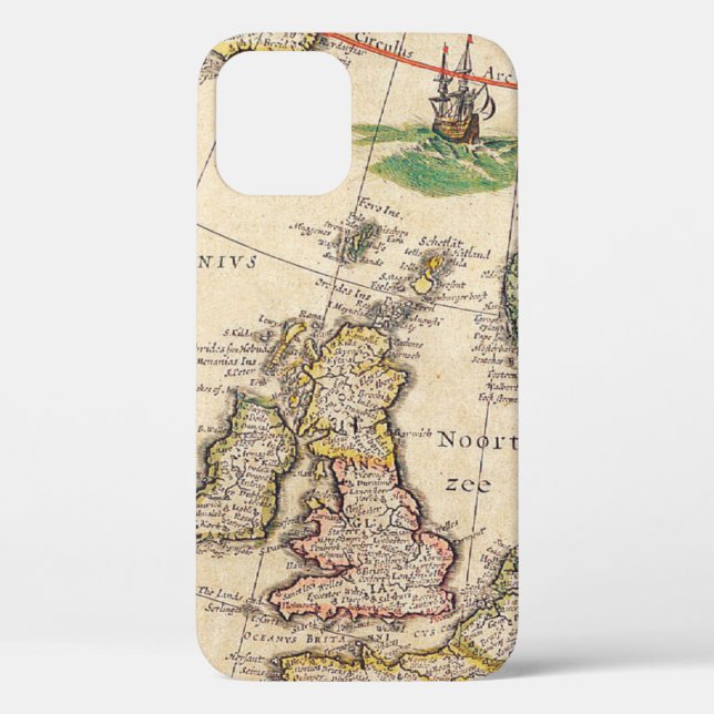 Antique Map of United Kingdom Case-Mate iPhone Cas Case-Mate iPhone Case (Back)