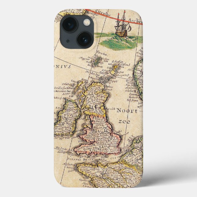 Antique Map of United Kingdom Case-Mate iPhone Case (Back)
