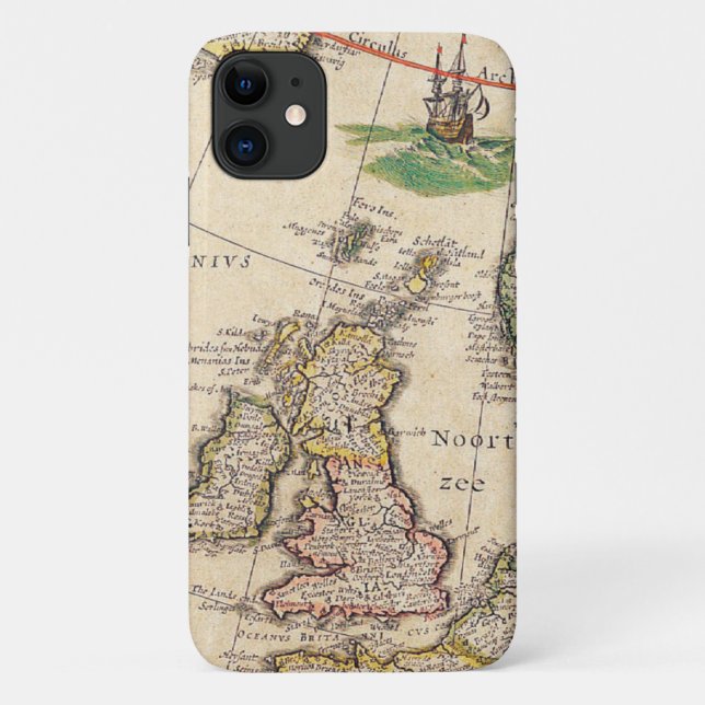 Antique Map of United Kingdom Case-Mate iPhone Case (Back)