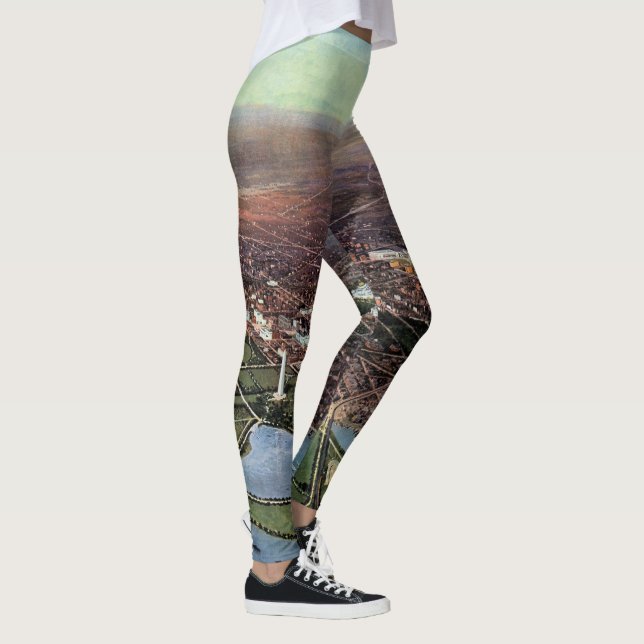 Antique Map of Washington DC and the Potomac River Leggings (Right)