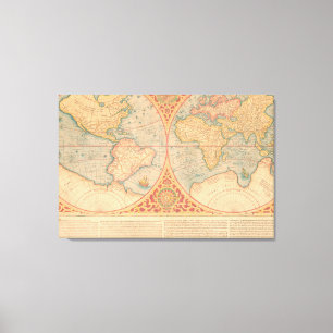 Antique Map - Orbis Terrae Compendiosa Descritio Canvas Print