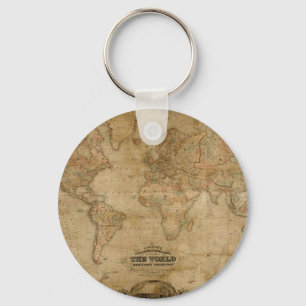 Antique Map Series Keychain