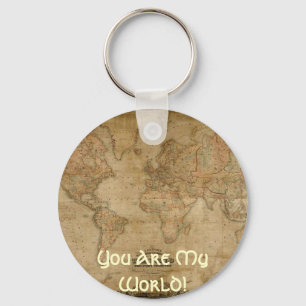 Antique Map Series Keychain