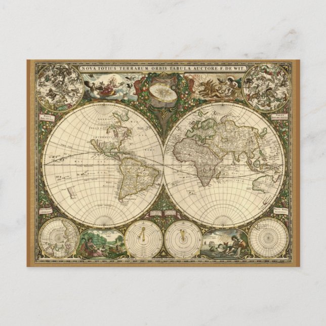 Antique Map Series Postcard (Front)