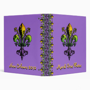 Antique Mardi Gras Fleur Binder