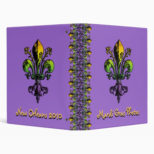 Antique Mardi Gras Fleur Binder (Background)
