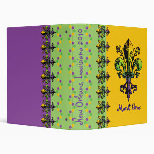 Antique Mardi Gras Fleur Binder