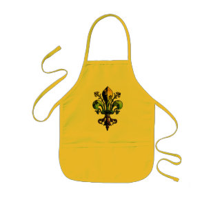 Antique Mardi Gras Fleur Kids Apron