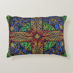 Antique Medieval Celtic Knots Accent Pillow