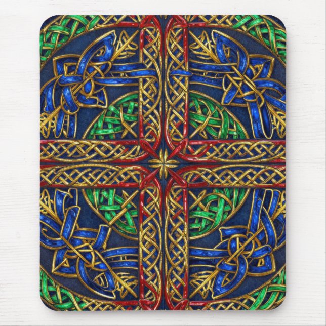 Antique Medieval Celtic Knots Mouse Pad (Front)