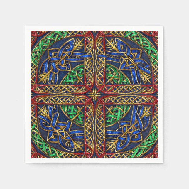 Antique Medieval Celtic Knots Napkin (Front)