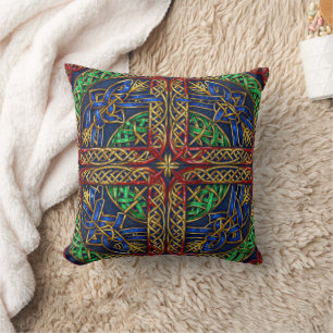 Antique Medieval Celtic Knots Throw Pillow