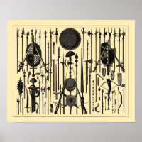 Antique Medieval Weapons Illustrations