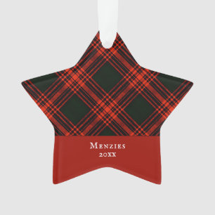 Antique Menzies Hunting Clan Tartan Trim Ornament