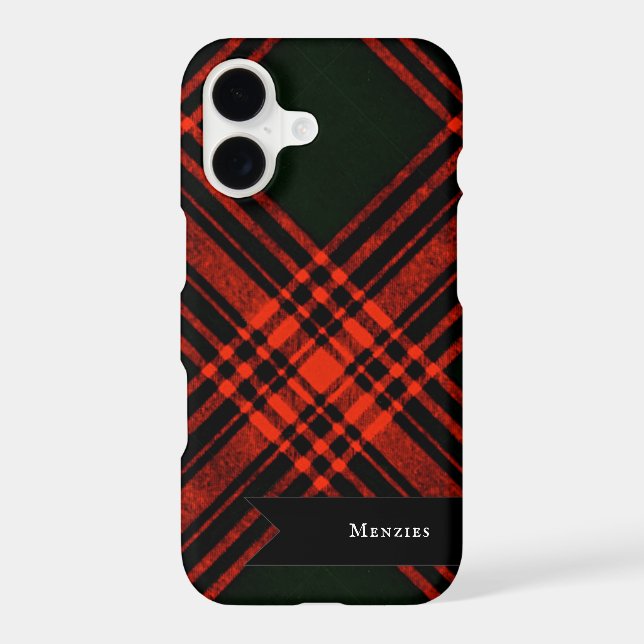 Antique Menzies Hunting Tartan Plaid Pattern (Back)