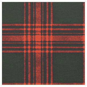 Antique Menzies Hunting Tartan Plaid Pattern Fabric