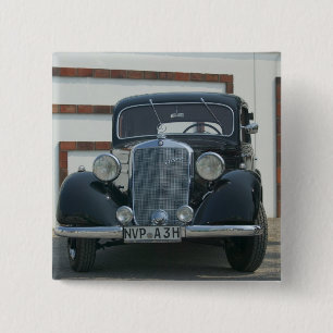 antique mercedes 2 inch square button