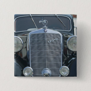 antique mercedes 2 inch square button