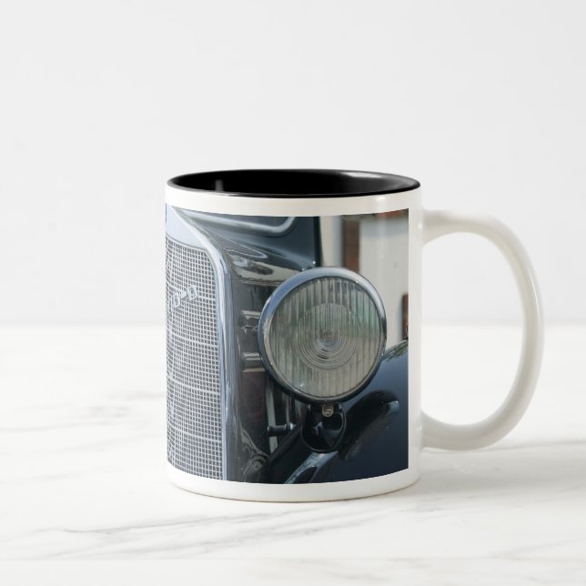 antique mercedes 2 Two-Tone coffee mug (Right)