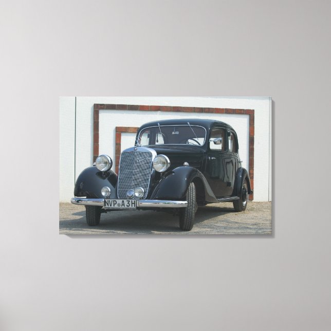 antique mercedes 3 canvas print (Front)