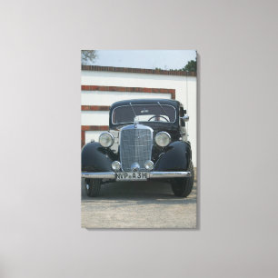 antique mercedes canvas print