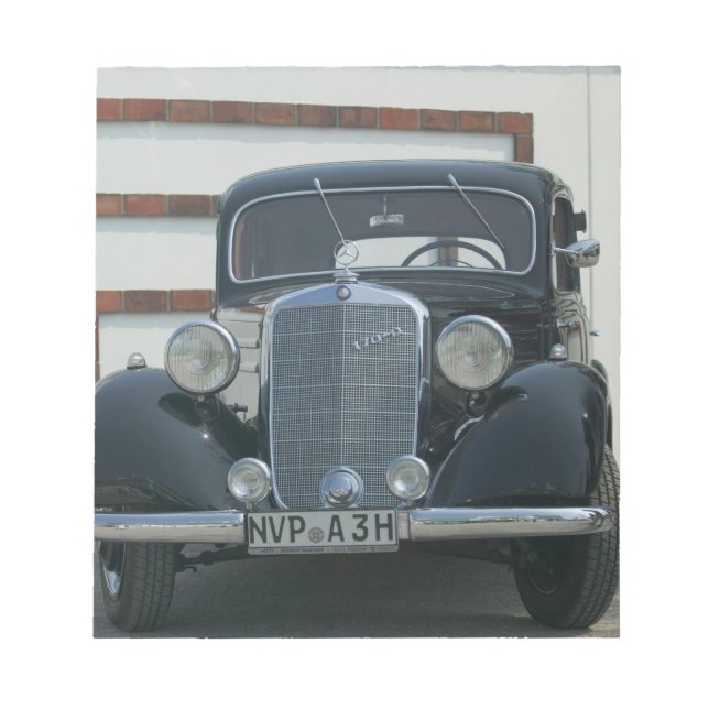 antique mercedes notepad (Front)