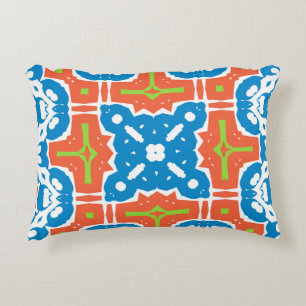 Antique mexican talavera ceramic. Vintage seamless Accent Pillow