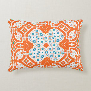 Antique mexican talavera ceramic. Vintage seamless Accent Pillow