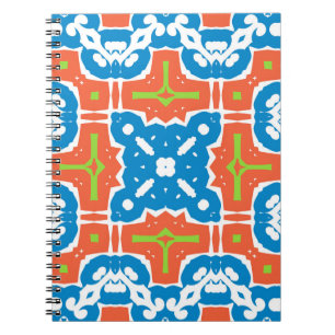 Antique mexican talavera ceramic. Vintage seamless Notebook