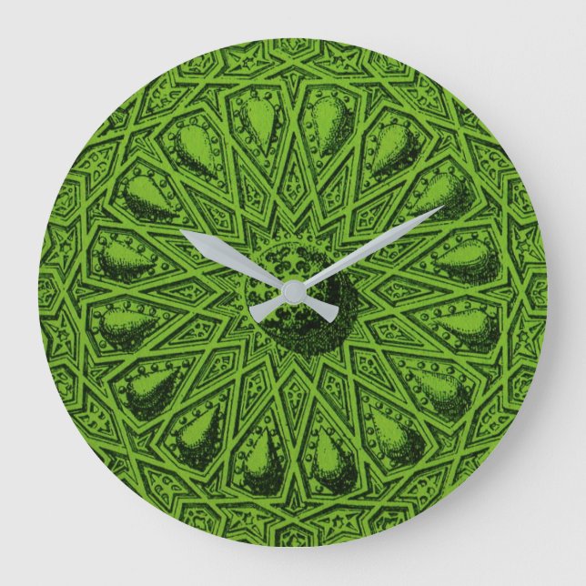 antique Middle Eastern motif Large Clock (Front)