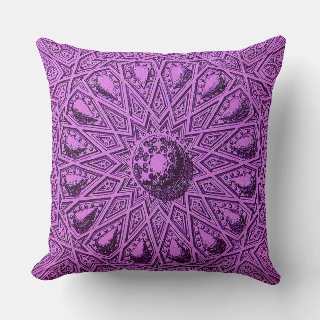 antique Middle Eastern motif Throw Pillow (Front)