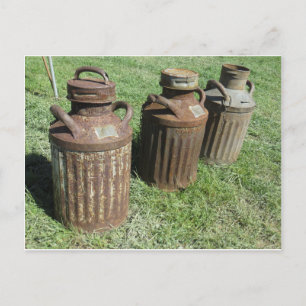 Antique Milk Jugs Postcard