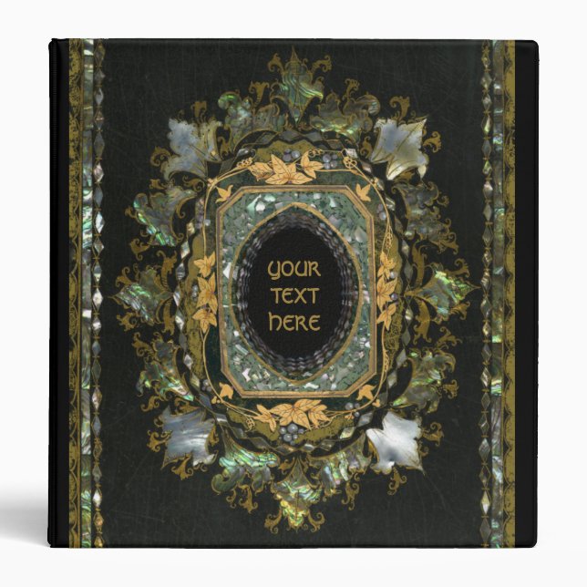 Antique Monogram Mother Of Pearl Binder (Front)