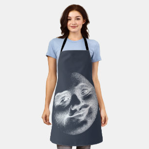 Antique Moon Face  Apron