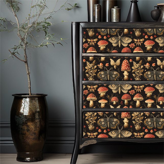 Antique Moth Botanical Curio Vintage Mushroom Tissue Paper (Creator Uploaded)