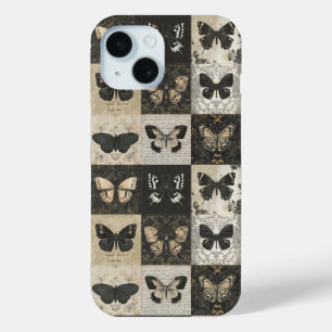 Antique Moth & Butterfly Collage iPhone 15 Case