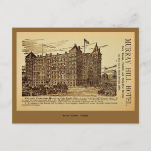 Antique Murray Hill Hotel ad New York City Postcard