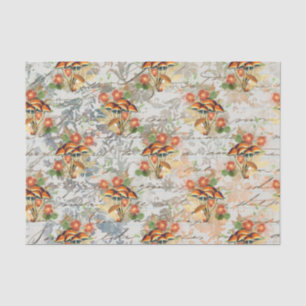 Antique Mushroom Group Decoupage Paper
