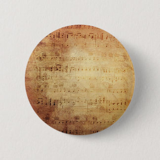 Antique Music 2 Inch Round Button