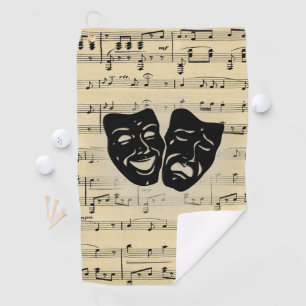 Antique Music and Theatre Masks Golf Towel